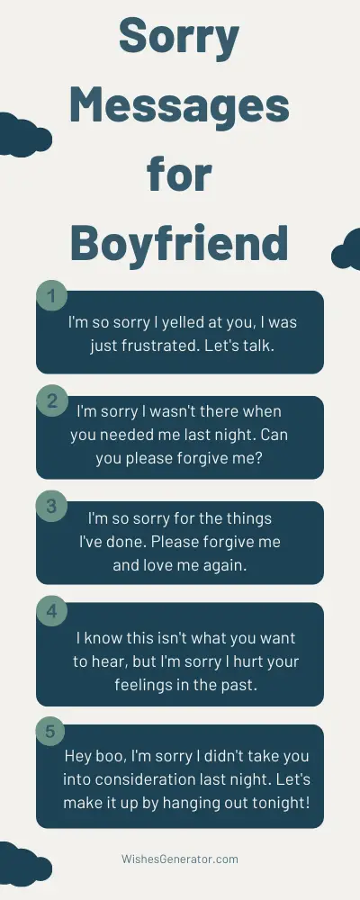 Sorry Messages for Boyfriend – Apology Messages for Him