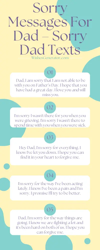 Sorry Messages For Dad – Sorry Dad Texts