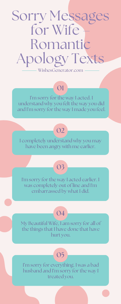 126 Sorry Messages for Wife – Romantic Apology Texts