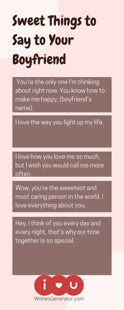 Sweet Things to Say to Your Boyfriend