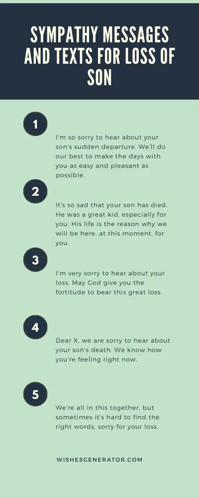 Sympathy Messages and Text for Loss of Son