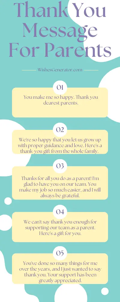 Thank You Message For Parents – Appreciation Messages