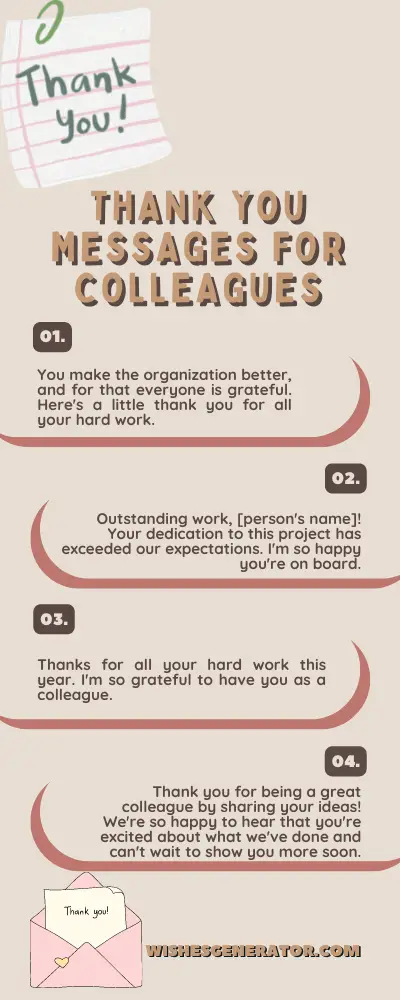 Thank You Messages for Colleagues – Appreciation Messages