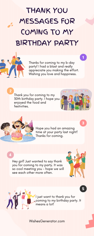61 Thank You Messages for Coming to My Birthday Party