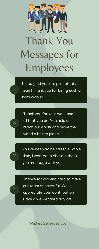 Thank You Messages for Employees and Appreciation Messages