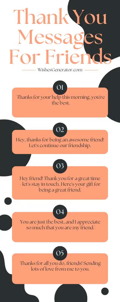 Thank You Messages For Friends – Appreciation Messages