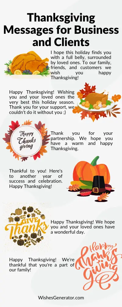 Thanksgiving Messages for Business and Clients