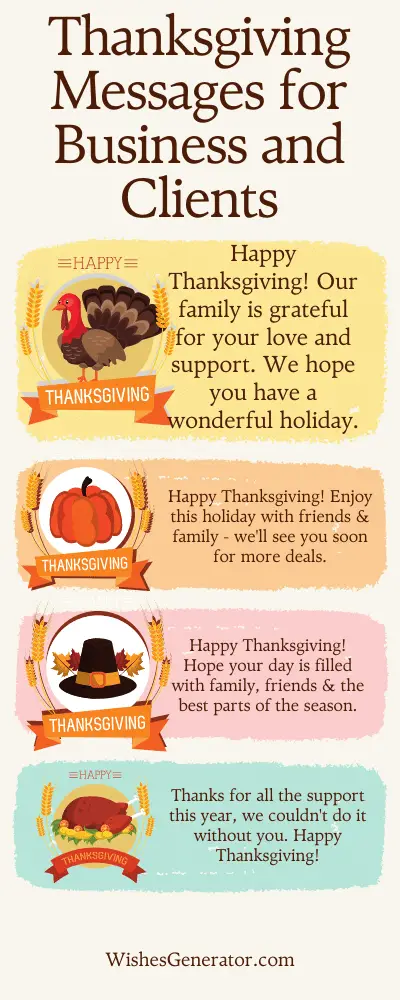 Thanksgiving Messages for Business and Clients