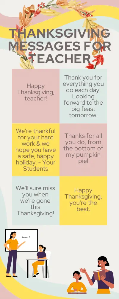 Thanksgiving Messages for Teacher
