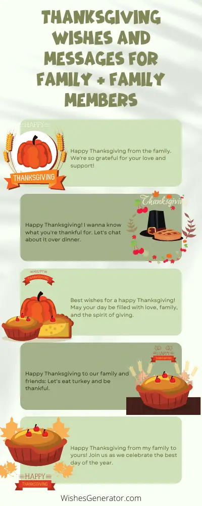 Thanksgiving Wishes and Messages for Family & Family Members