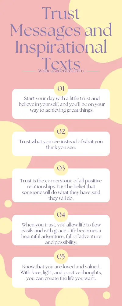 Trust Messages and Inspirational Texts
