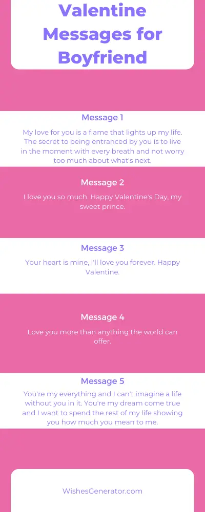Valentine Messages for Boyfriend
