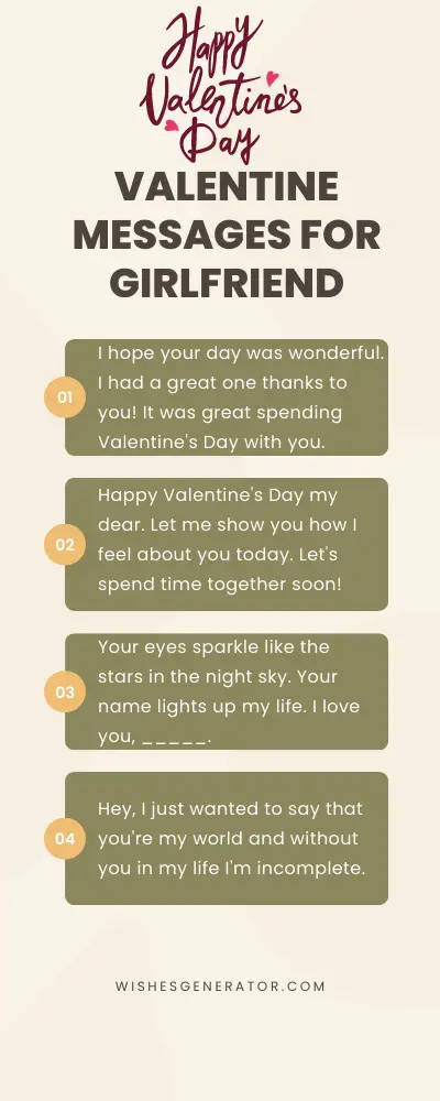 Valentine Messages for Girlfriend – Romantic Wishes