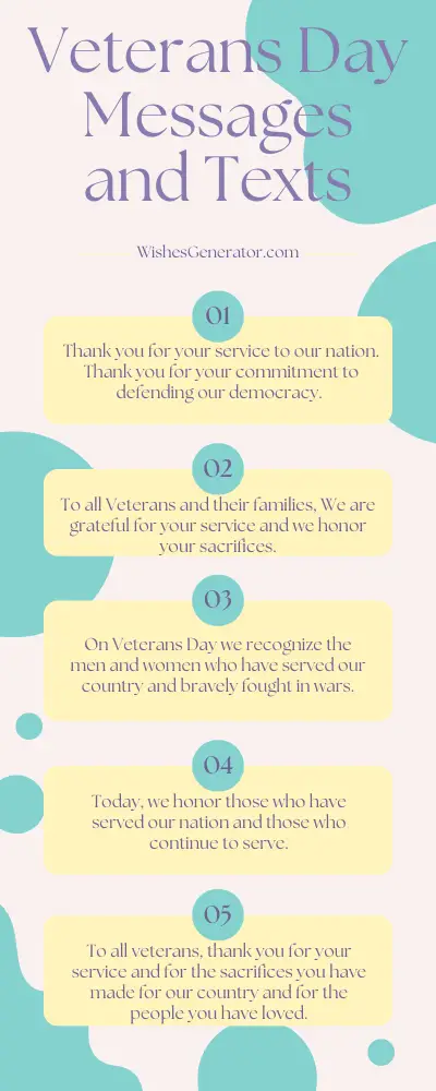 Veterans Day Messages and Texts