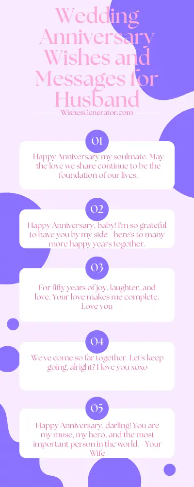 Wedding Anniversary Wishes and Messages for Husband