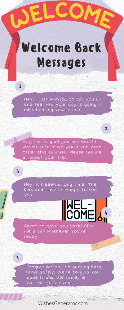 67 Welcome Back Messages