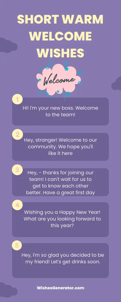 Welcome Messages – Short Warm Welcome Wishes
